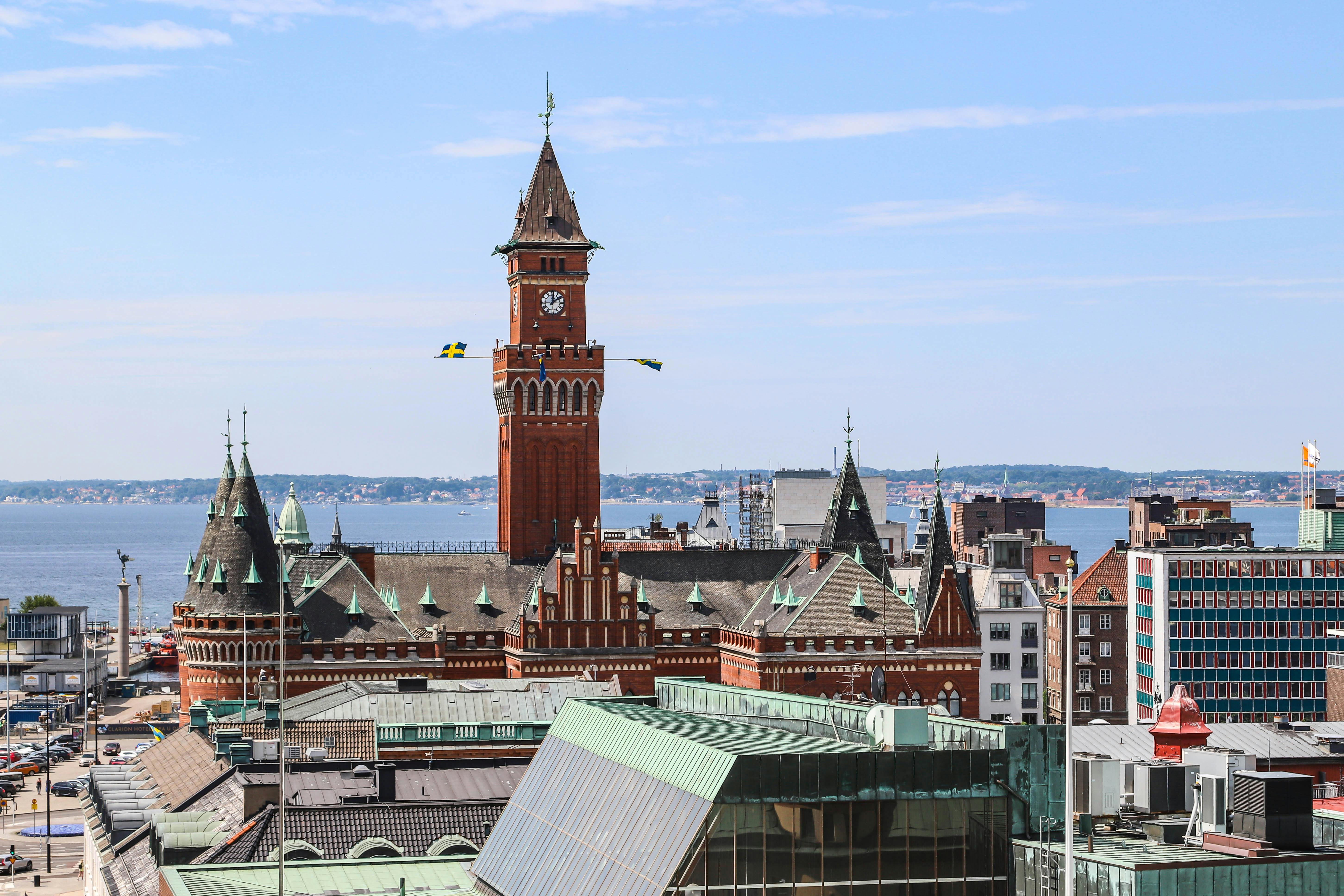 Overview of the city of helsingborg